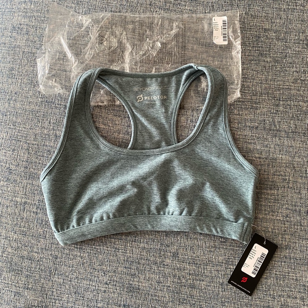 Peloton Beyond Yoga Blue Large Bra NWT